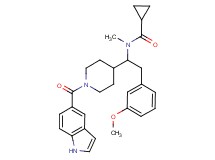 N-[1-[1-(1H-indol-5-ylcarbonyl)-4-piperidinyl]-2-(3-methoxyphenyl)ethyl]-N-methylcyclopropanecarboxamide