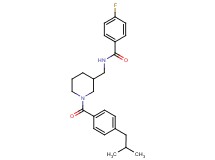 4-fluoro-N-{[1-(4-isobutylbenzoyl)-3-piperidinyl]methyl}benzamide