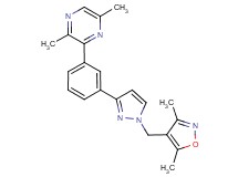 3-(3-{1-[(3,5-dimethyl-4-isoxazolyl)methyl]-1H-pyrazol-3-yl}phenyl)-2,5-dimethylpyrazine