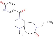 9-allyl-1-methyl-4-[(6-oxo-1,6-dihydro-3-pyridinyl)carbonyl]-1,4,9-triazaspiro[5.6]dodecan-10-one