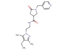 N-[2-(4-ethyl-3,5-dimethyl-1H-pyrazol-1-yl)ethyl]-5-oxo-1-(4-pyridinylmethyl)-3-pyrrolidinecarboxamide