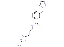 N-[3-(5-amino-1,3,4-thiadiazol-2-yl)propyl]-3-(1H-pyrazol-1-ylmethyl)benzamide