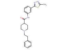 N-[3-(5-methyl-1,3,4-thiadiazol-2-yl)phenyl]-1-(2-phenylethyl)-4-piperidinecarboxamide