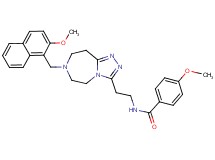 4-methoxy-N-(2-{7-[(2-methoxy-1-naphthyl)methyl]-6,7,8,9-tetrahydro-5H-[1,2,4]triazolo[4,3-d][1,4]diazepin-3-yl}ethyl)benzamide
