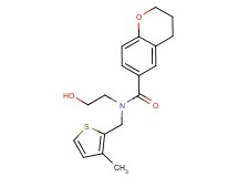 N-(2-hydroxyethyl)-N-[(3-methyl-2-thienyl)methyl]chromane-6-carboxamide