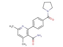 4,6-dimethyl-2-[4-(pyrrolidin-1-ylcarbonyl)phenyl]nicotinamide