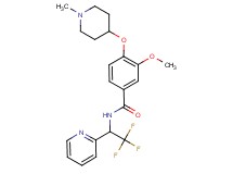 3-methoxy-4-[(1-methyl-4-piperidinyl)oxy]-N-[2,2,2-trifluoro-1-(2-pyridinyl)ethyl]benzamide