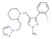 1-{[3-(2-fluorophenyl)-1-methyl-1H-pyrazol-4-yl]methyl}-2-[2-(1H-pyrazol-1-yl)ethyl]piperidine