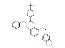 N-[3-(1,3-benzodioxol-5-ylmethoxy)benzyl]-N-(2-pyridinylmethyl)-4-(trifluoromethyl)benzamide