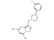 3-{[3-(3-chlorophenyl)pyrrolidin-1-yl]methyl}-5,7-dimethylpyrazolo[1,5-a]pyrimidine