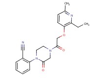 2-(4-{[(2-ethyl-6-methyl-3-pyridinyl)oxy]acetyl}-2-oxo-1-piperazinyl)benzonitrile