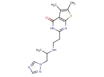 5,6-dimethyl-2-(2-{[1-methyl-2-(1H-1,2,4-triazol-1-yl)ethyl]amino}ethyl)thieno[2,3-d]pyrimidin-4(3H)-one