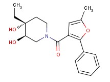 (3R*,4R*)-4-ethyl-1-(5-methyl-2-phenyl-3-furoyl)piperidine-3,4-diol