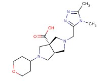 (3aS*,6aS*)-2-[(4,5-dimethyl-4H-1,2,4-triazol-3-yl)methyl]-5-(tetrahydro-2H-pyran-4-yl)hexahydropyrrolo[3,4-c]pyrrole-3a(1H)-carboxylic acid