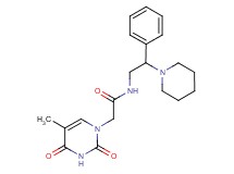 2-(5-methyl-2,4-dioxo-3,4-dihydropyrimidin-1(2H)-yl)-N-(2-phenyl-2-piperidin-1-ylethyl)acetamide