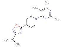 4-[4-(3-isopropyl-1,2,4-oxadiazol-5-yl)piperidin-1-yl]-2,5,6-trimethylpyrimidine