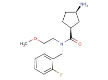 (1S*,3R*)-3-amino-N-(2-fluorobenzyl)-N-(2-methoxyethyl)cyclopentanecarboxamide