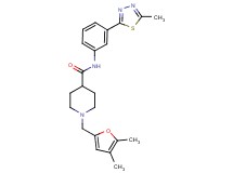 1-[(4,5-dimethyl-2-furyl)methyl]-N-[3-(5-methyl-1,3,4-thiadiazol-2-yl)phenyl]-4-piperidinecarboxamide