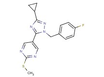 5-[3-cyclopropyl-1-(4-fluorobenzyl)-1H-1,2,4-triazol-5-yl]-2-(methylthio)pyrimidine