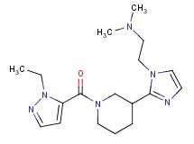 2-(2-{1-[(1-ethyl-1H-pyrazol-5-yl)carbonyl]piperidin-3-yl}-1H-imidazol-1-yl)-N,N-dimethylethanamine