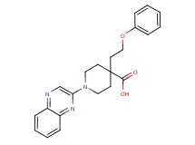 4-(2-phenoxyethyl)-1-quinoxalin-2-ylpiperidine-4-carboxylic acid