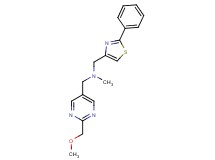 1-[2-(methoxymethyl)-5-pyrimidinyl]-N-methyl-N-[(2-phenyl-1,3-thiazol-4-yl)methyl]methanamine