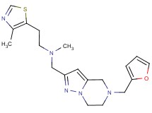 N-{[5-(2-furylmethyl)-4,5,6,7-tetrahydropyrazolo[1,5-a]pyrazin-2-yl]methyl}-N-methyl-2-(4-methyl-1,3-thiazol-5-yl)ethanamine