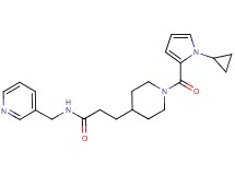 3-{1-[(1-cyclopropyl-1H-pyrrol-2-yl)carbonyl]piperidin-4-yl}-N-(pyridin-3-ylmethyl)propanamide
