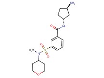 N-[(1R*,3R*)-3-aminocyclopentyl]-3-{[methyl(tetrahydro-2H-pyran-4-yl)amino]sulfonyl}benzamide