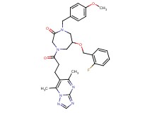 4-[3-(5,7-dimethyl[1,2,4]triazolo[1,5-a]pyrimidin-6-yl)propanoyl]-6-[(2-fluorobenzyl)oxy]-1-(4-methoxybenzyl)-1,4-diazepan-2-one