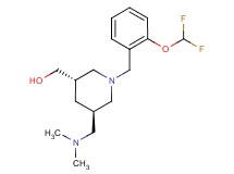 {(3S*,5R*)-1-[2-(difluoromethoxy)benzyl]-5-[(dimethylamino)methyl]piperidin-3-yl}methanol