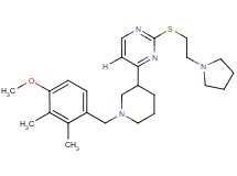4-[1-(4-methoxy-2,3-dimethylbenzyl)-3-piperidinyl]-2-{[2-(1-pyrrolidinyl)ethyl]thio}pyrimidine
