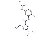 N-[2-chloro-5-(propionylamino)phenyl]-1-ethyl-3-isopropyl-1H-pyrazole-5-carboxamide