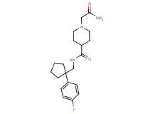 1-(2-amino-2-oxoethyl)-N-{[1-(4-fluorophenyl)cyclopentyl]methyl}-4-piperidinecarboxamide