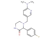 4-{[6-(dimethylamino)pyridin-3-yl]methyl}-3-(4-fluorophenyl)piperazin-2-one
