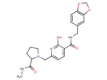 N-(1,3-benzodioxol-5-ylmethyl)-2-hydroxy-6-({2-[(methylamino)carbonyl]-1-pyrrolidinyl}methyl)nicotinamide
