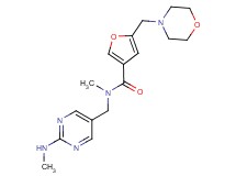 N-methyl-N-{[2-(methylamino)-5-pyrimidinyl]methyl}-5-(4-morpholinylmethyl)-3-furamide