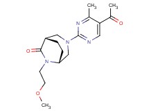 (1S*,5R*)-3-(5-acetyl-4-methylpyrimidin-2-yl)-6-(2-methoxyethyl)-3,6-diazabicyclo[3.2.2]nonan-7-one