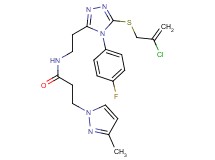 N-{2-[5-[(2-chloro-2-propen-1-yl)thio]-4-(4-fluorophenyl)-4H-1,2,4-triazol-3-yl]ethyl}-3-(3-methyl-1H-pyrazol-1-yl)propanamide