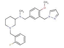 1-(2-fluorobenzyl)-N-[4-methoxy-3-(1H-pyrazol-1-ylmethyl)benzyl]-N-methyl-3-piperidinamine