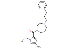 1-[(1-ethyl-3-methyl-1H-pyrazol-5-yl)carbonyl]-4-(3-phenylpropyl)-1,4-diazepane