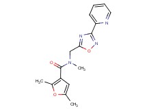 N,2,5-trimethyl-N-{[3-(2-pyridinyl)-1,2,4-oxadiazol-5-yl]methyl}-3-furamide