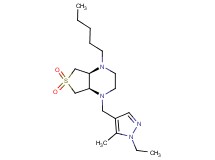 (4aS*,7aR*)-1-[(1-ethyl-5-methyl-1H-pyrazol-4-yl)methyl]-4-pentyloctahydrothieno[3,4-b]pyrazine 6,6-dioxide