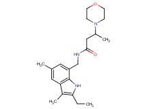 N-[(2-ethyl-3,5-dimethyl-1H-indol-7-yl)methyl]-3-morpholin-4-ylbutanamide