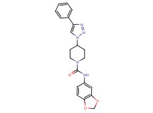 N-1,3-benzodioxol-5-yl-4-(4-phenyl-1H-1,2,3-triazol-1-yl)piperidine-1-carboxamide