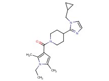 4-[1-(cyclopropylmethyl)-1H-imidazol-2-yl]-1-[(1-ethyl-2,5-dimethyl-1H-pyrrol-3-yl)carbonyl]piperidine