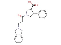 (3S*,4R*)-1-[3-(1,3-dihydro-2H-isoindol-2-yl)propanoyl]-4-phenylpyrrolidine-3-carboxylic acid
