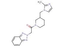 2-(2-{3-[(2-methyl-1H-imidazol-1-yl)methyl]-1-piperidinyl}-2-oxoethyl)-2H-1,2,3-benzotriazole