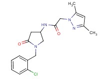 N-[1-(2-chlorobenzyl)-5-oxo-3-pyrrolidinyl]-2-(3,5-dimethyl-1H-pyrazol-1-yl)acetamide