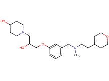 1-{2-hydroxy-3-[3-({methyl[2-(tetrahydro-2H-pyran-4-yl)ethyl]amino}methyl)phenoxy]propyl}-4-piperidinol